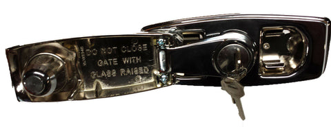 Rear Tailgate Window Crank Handle with Lock, Clutch, & Pad Fits 1973-89 Blazer
